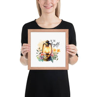 Be The Light Framed Poster | Christian Home Decor - Wear Your Heart