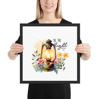 Be The Light Framed Poster | Christian Home Decor - Wear Your Heart