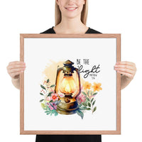 Be The Light Framed Poster | Christian Home Decor - Wear Your Heart