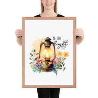 Be The Light Framed Poster | Christian Home Decor - Wear Your Heart