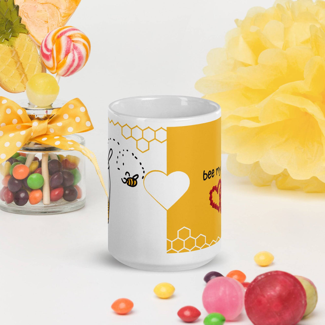Bee My Honey Glossy Mug – Perfect for Couples and Sweet Moments - Wear Your Heart