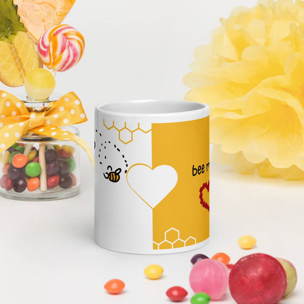 Bee My Honey Glossy Mug – Perfect for Couples and Sweet Moments - Wear Your Heart