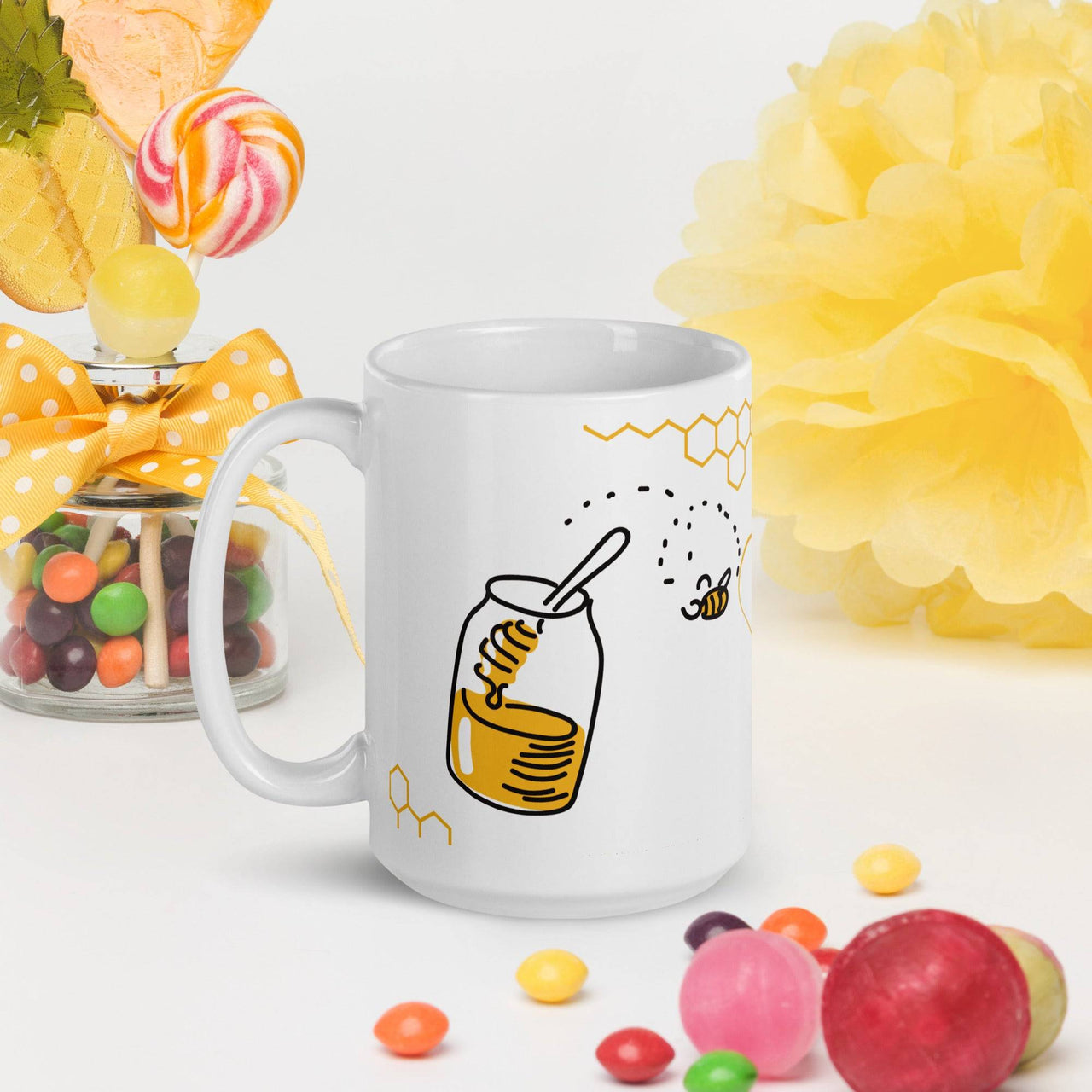 Bee My Honey Glossy Mug – Perfect for Couples and Sweet Moments - Wear Your Heart
