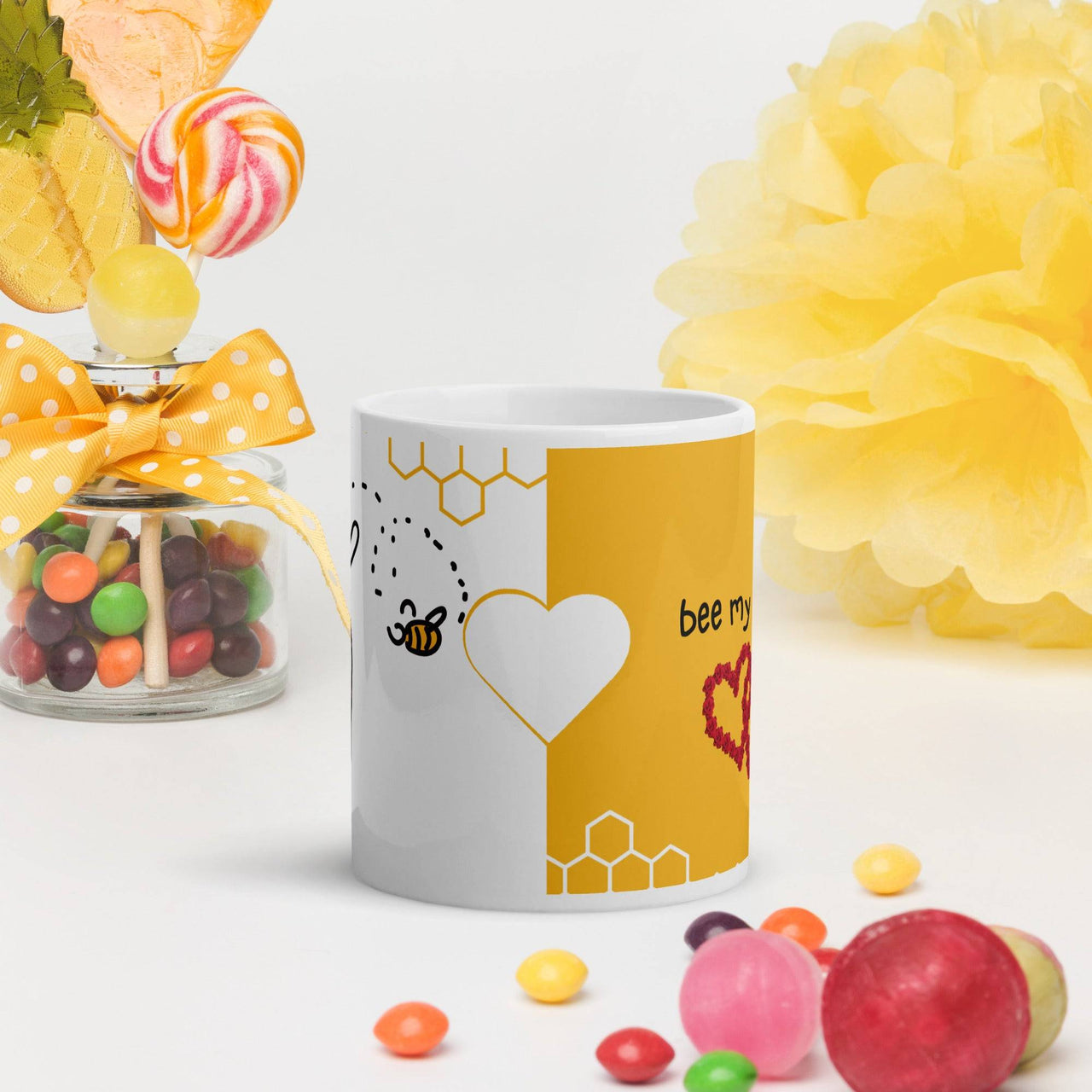 Bee My Honey Glossy Mug – Perfect for Couples and Sweet Moments - Wear Your Heart