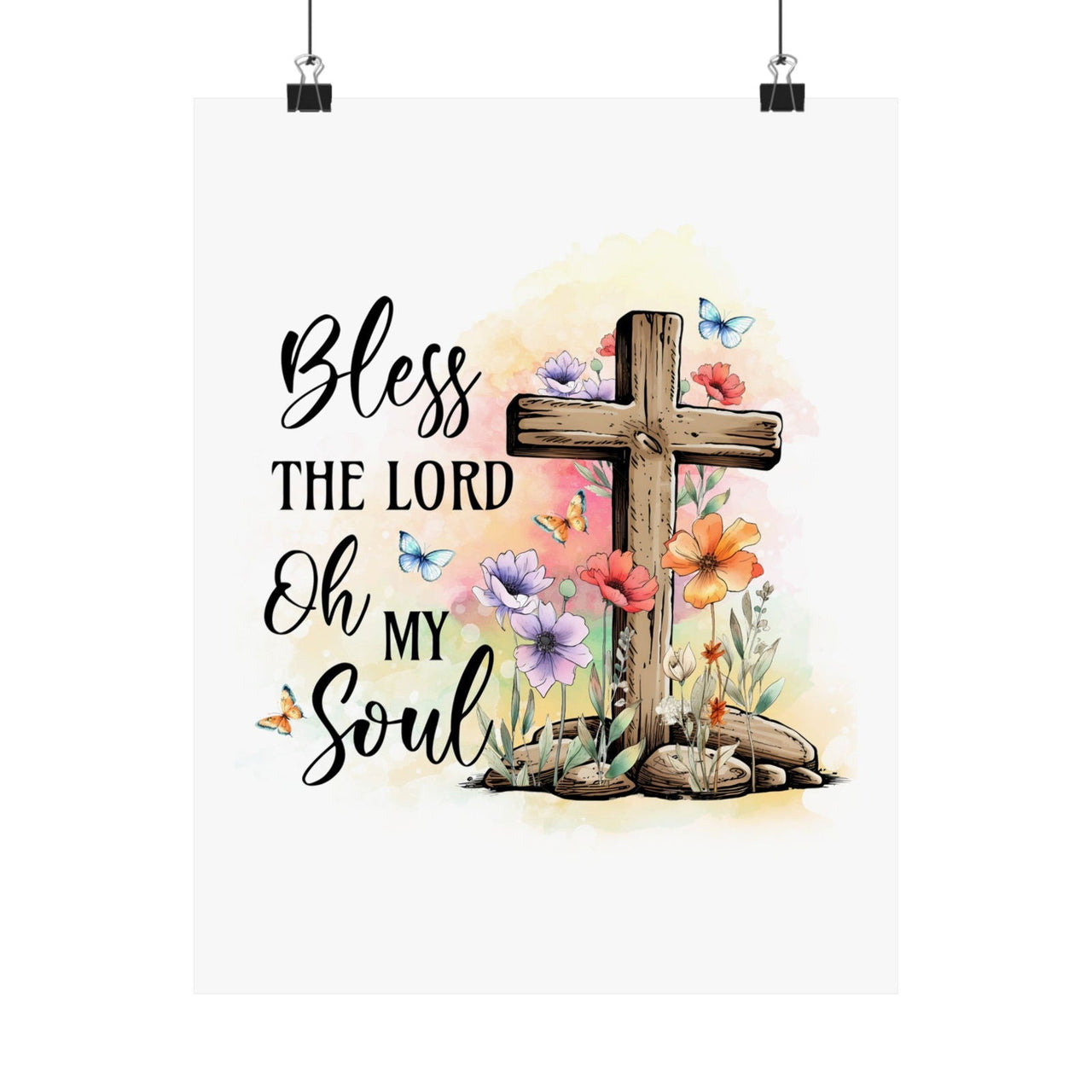 Bless The Lord Matte Vertical Posters | Christian Wall Art - Wear Your Heart