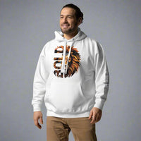 Bold Unisex Hoodie – Christian Lion Design & Scripture - Inspired Sleeve - Wear Your Heart