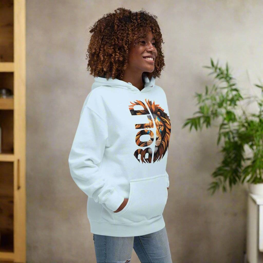 Bold Unisex Hoodie – Christian Lion Design & Scripture - Inspired Sleeve - Wear Your Heart