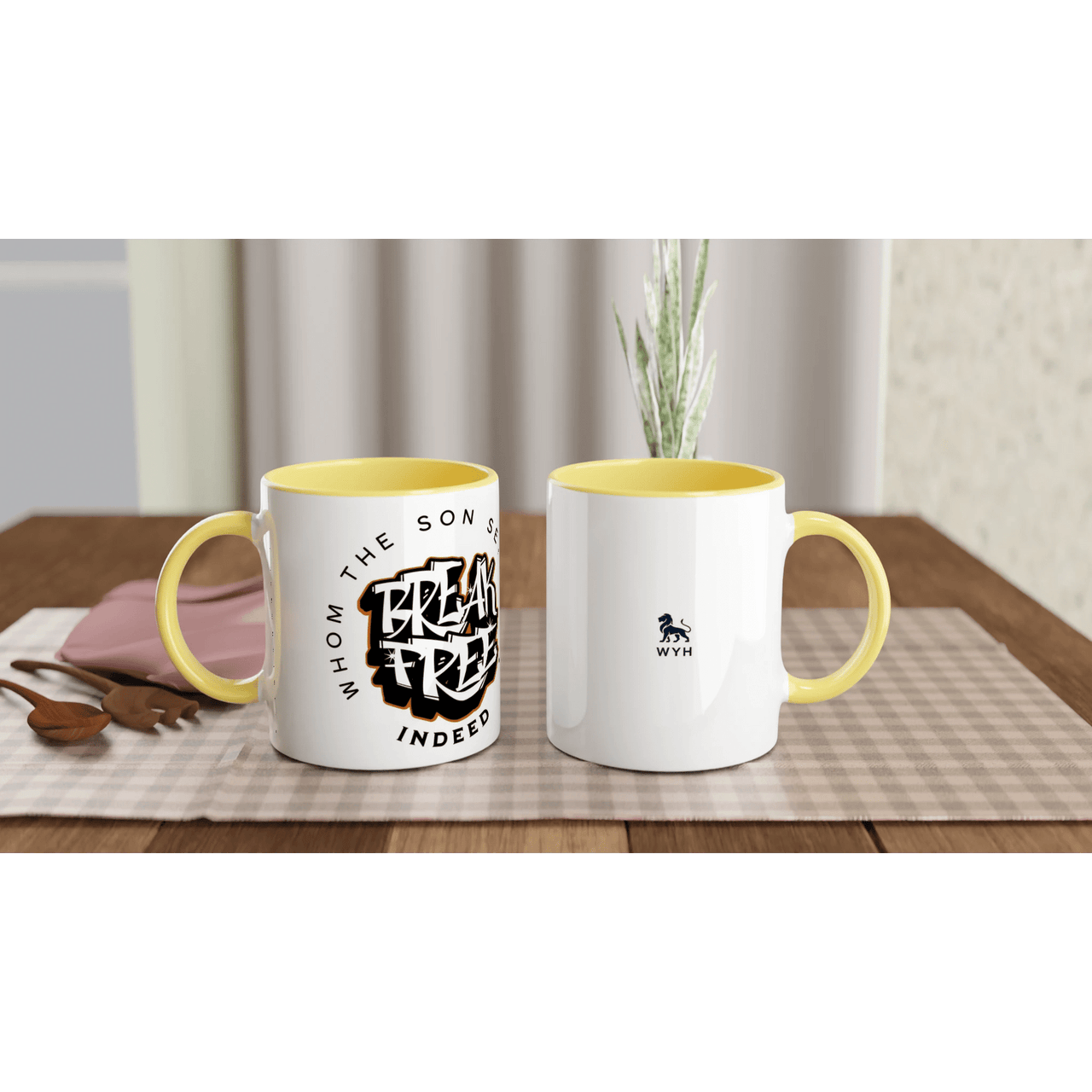 Break Free 11oz Ceramic Mug | Whom the Son Sets Free | Christian Gift | Wear Your Heart - Wear Your Heart