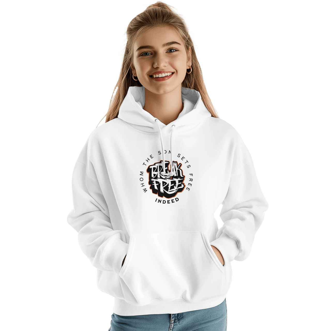 Break Free Hoodie | Whom the Son Sets Free | Christian Streetwear | Wear Your Heart - Wear Your Heart