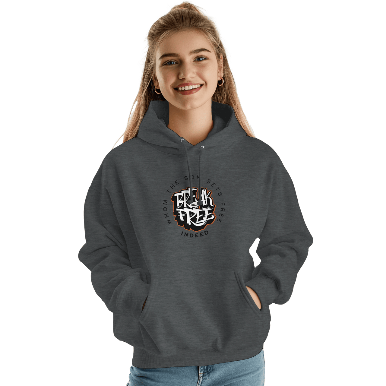 Break Free Hoodie | Whom the Son Sets Free | Christian Streetwear | Wear Your Heart - Wear Your Heart
