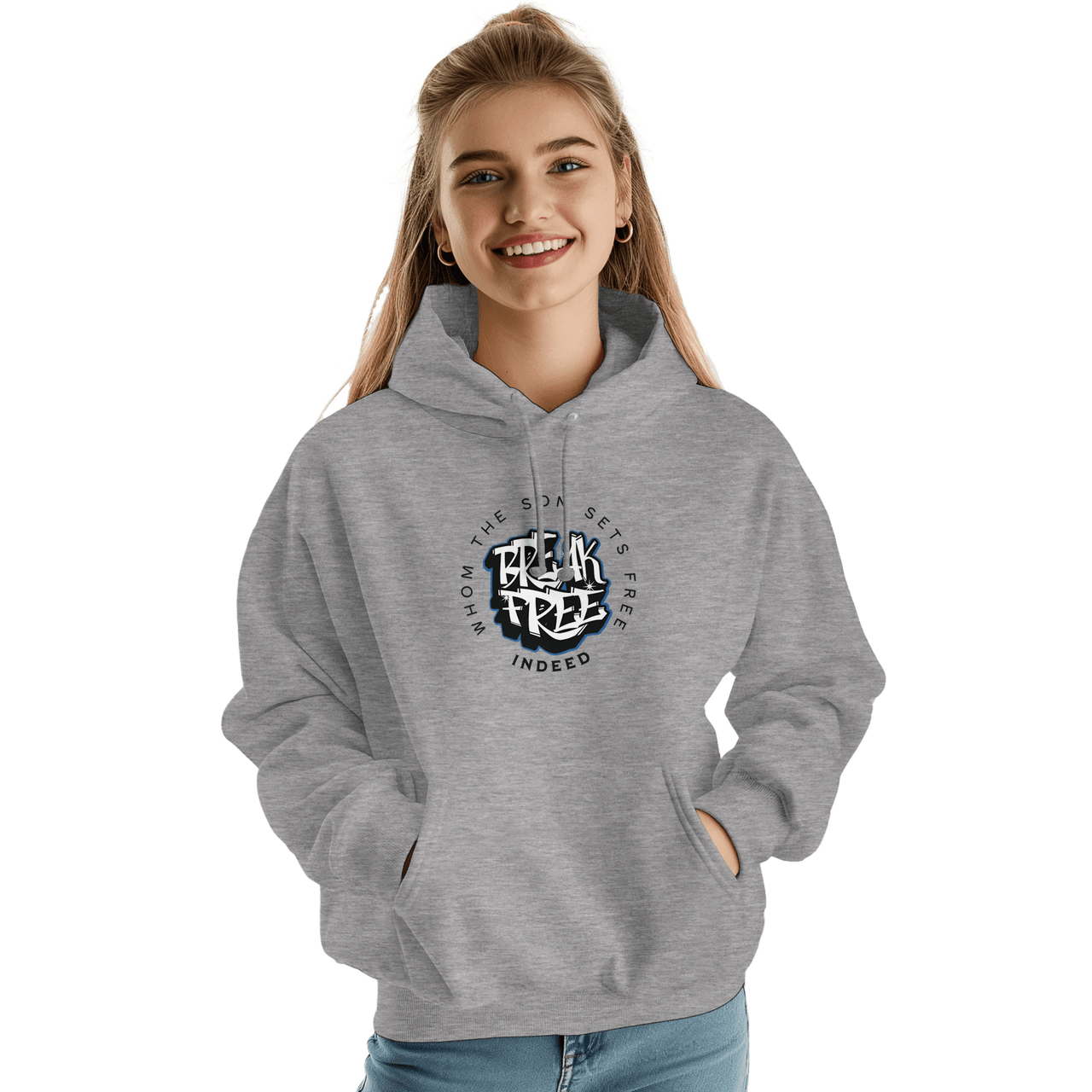 Break Free Hoodie | Whom the Son Sets Free | Christian Streetwear | Wear Your Heart - Wear Your Heart