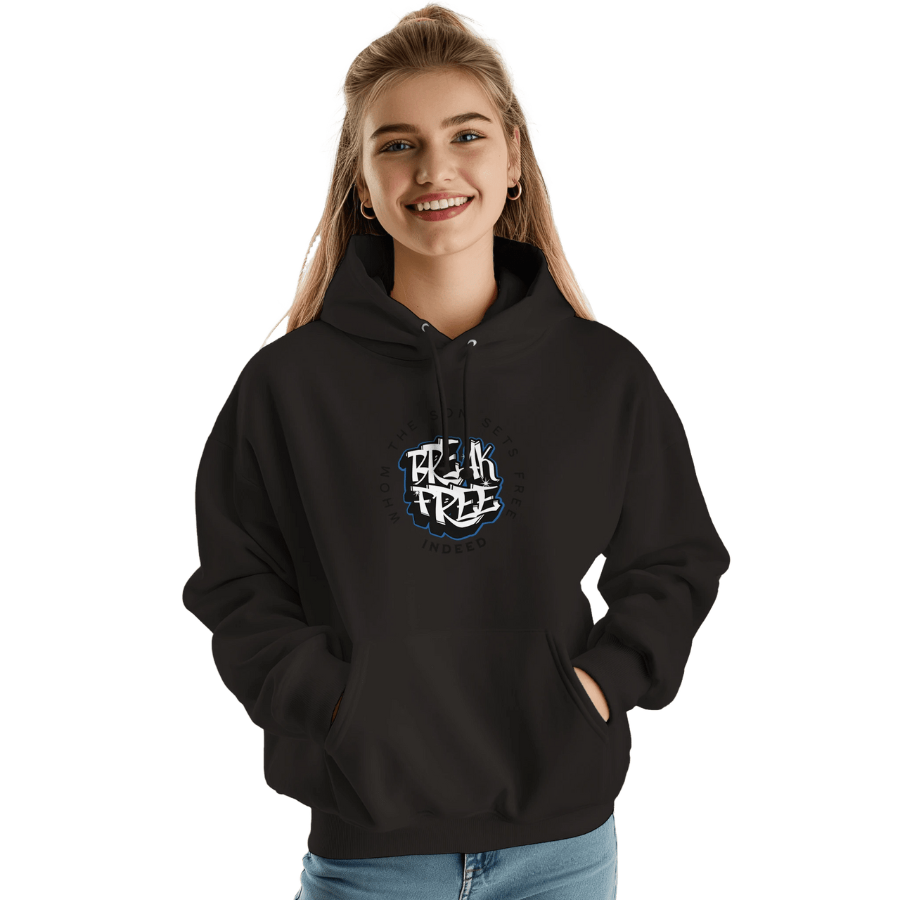 Break Free Hoodie | Whom the Son Sets Free | Christian Streetwear | Wear Your Heart - Wear Your Heart