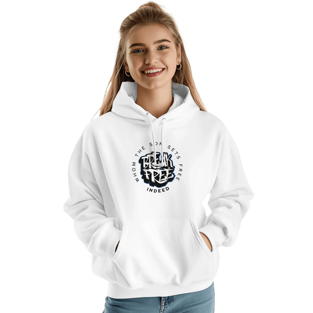Break Free Hoodie | Whom the Son Sets Free | Christian Streetwear | Wear Your Heart - Wear Your Heart