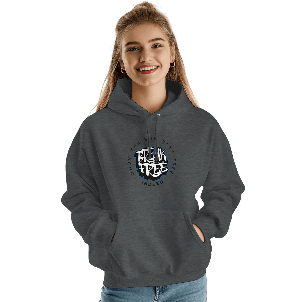 Break Free Hoodie | Whom the Son Sets Free | Christian Streetwear | Wear Your Heart - Wear Your Heart