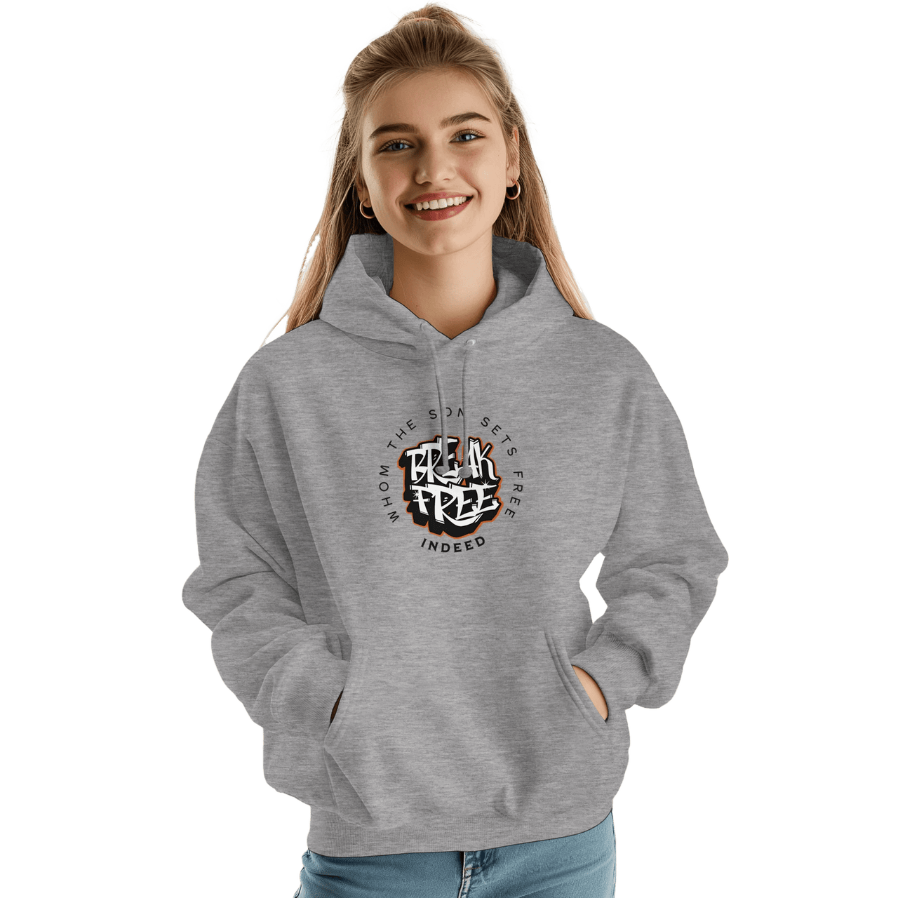Break Free Hoodie | Whom the Son Sets Free | Christian Streetwear | Wear Your Heart - Wear Your Heart