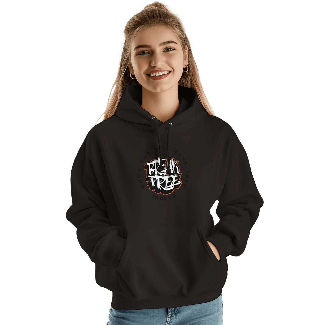 Break Free Hoodie | Whom the Son Sets Free | Christian Streetwear | Wear Your Heart - Wear Your Heart