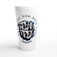 Break Free Latte Mug 17oz | Whom the Son Sets Free | Christian Gift | Wear Your Heart - Wear Your Heart