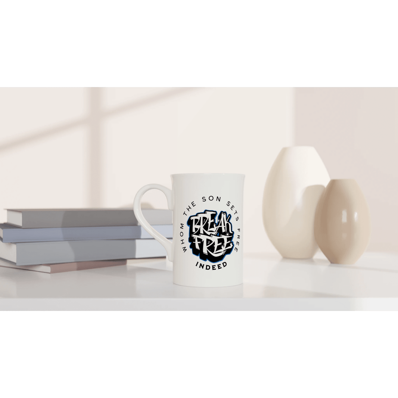 Break Free & Son of the King Double - Sided Porcelain Mug 10oz | Christian Gift | WYH - Wear Your Heart