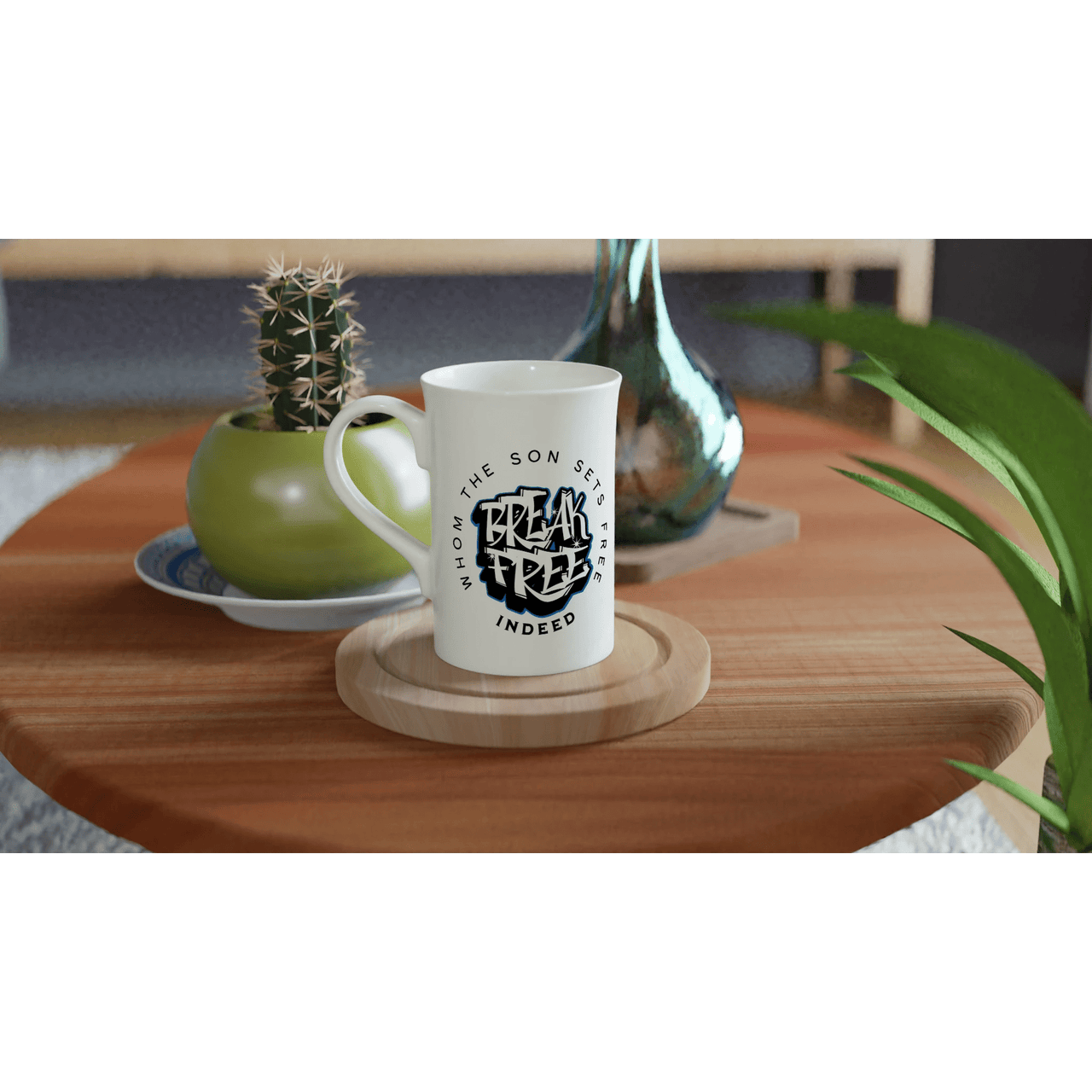 Break Free & Son of the King Double - Sided Porcelain Mug 10oz | Christian Gift | WYH - Wear Your Heart