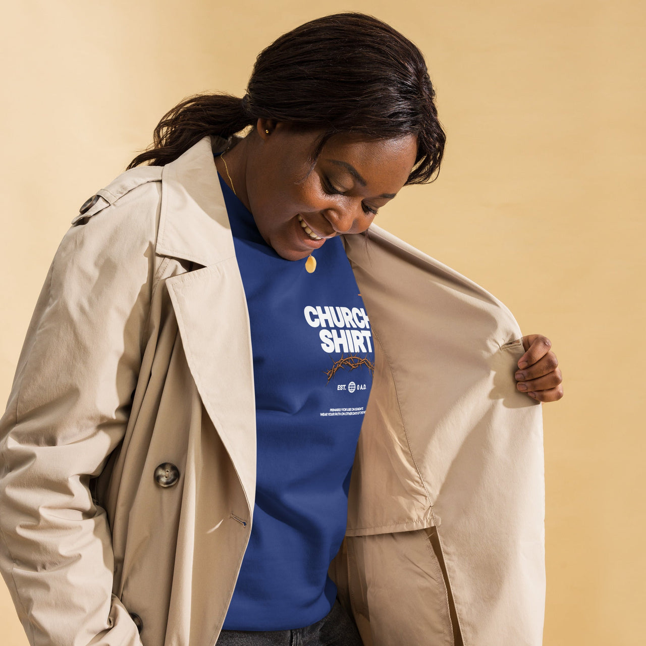 Church Shirt – Christian Unisex Premium Sweatshirt | Crown of Thorns Faith Apparel - Wear Your Heart