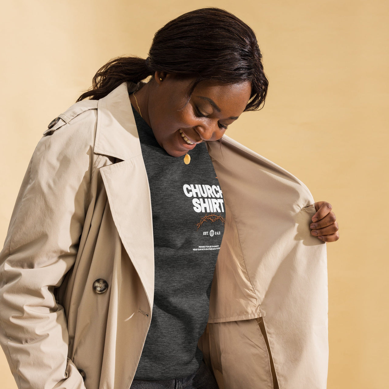 Church Shirt – Christian Unisex Premium Sweatshirt | Crown of Thorns Faith Apparel - Wear Your Heart