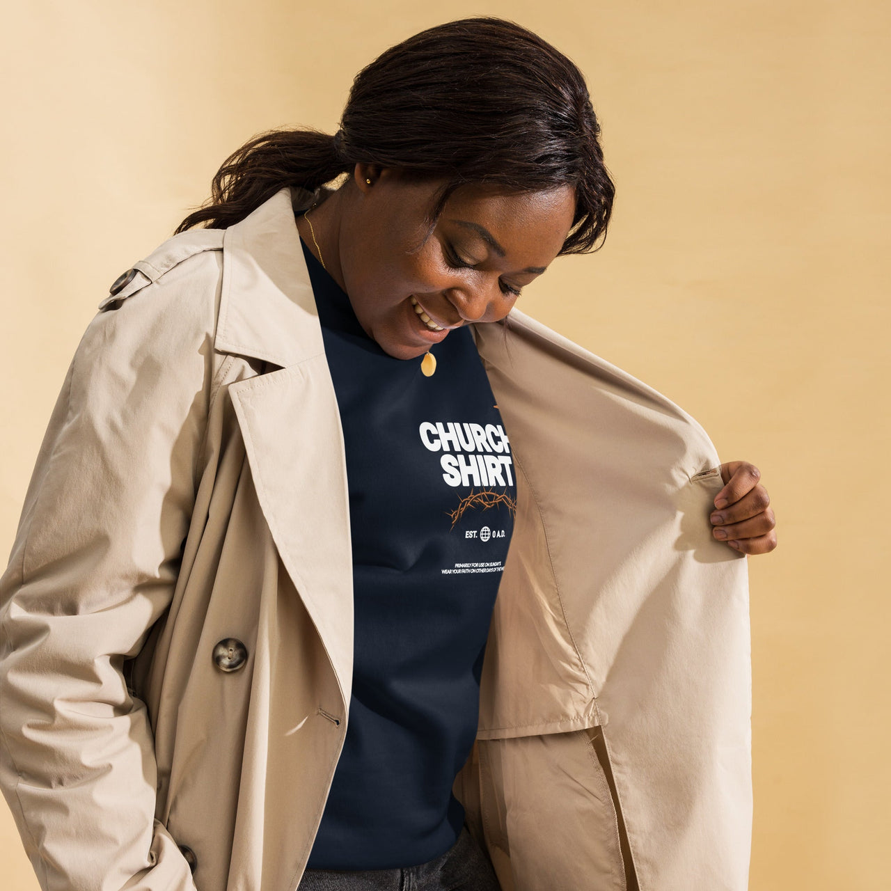 Church Shirt – Christian Unisex Premium Sweatshirt | Crown of Thorns Faith Apparel - Wear Your Heart