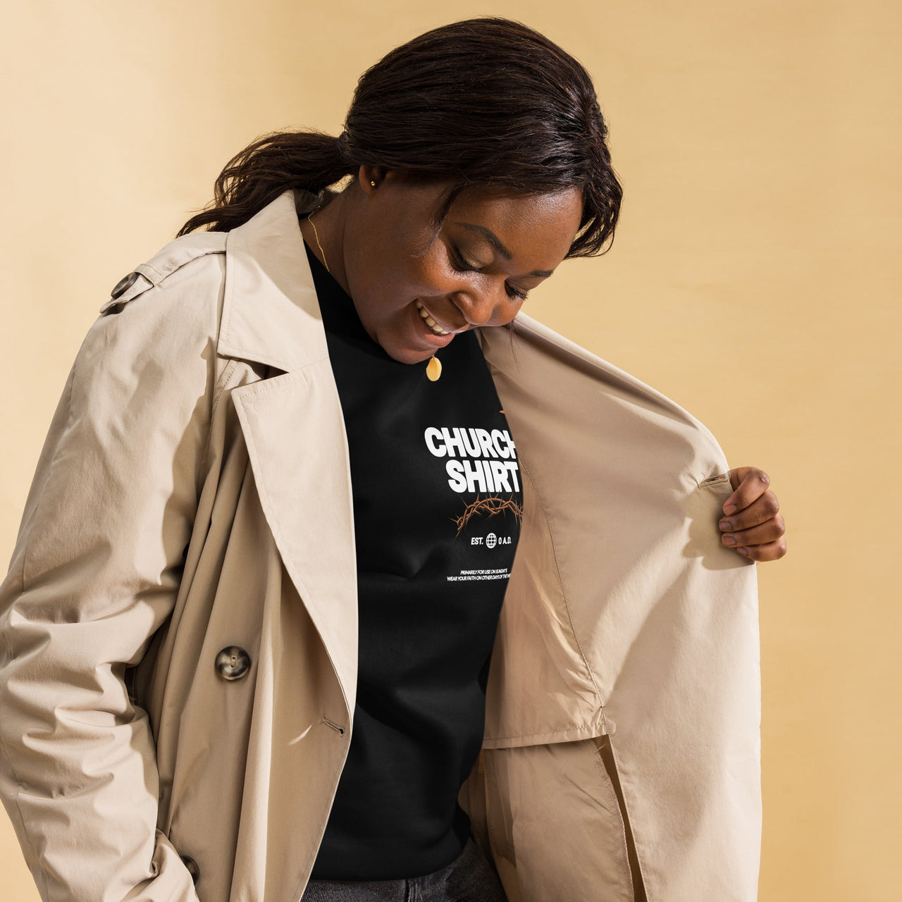 Church Shirt – Christian Unisex Premium Sweatshirt | Crown of Thorns Faith Apparel - Wear Your Heart