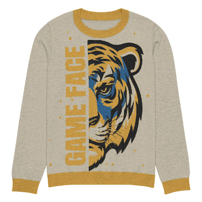 Game Face Knitted Crew Neck Sweater – Bold Christian Style