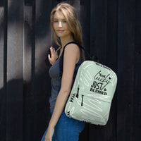 Custom All Print Backpack - Not Lucky Just Blessed & Overcomer | Water - Resistant, Laptop Compartment - Wear Your Heart