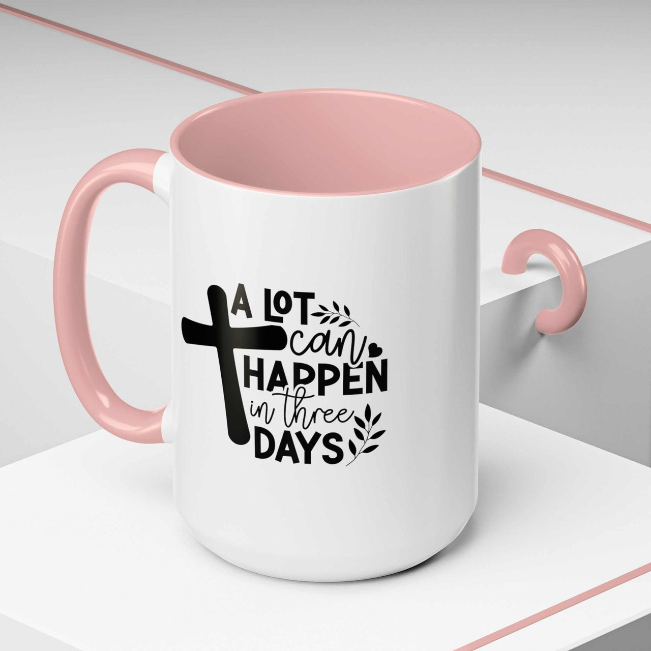 Custom Printed "A Lot Can Happen in 3 Days" Mug - Wear Your Heart