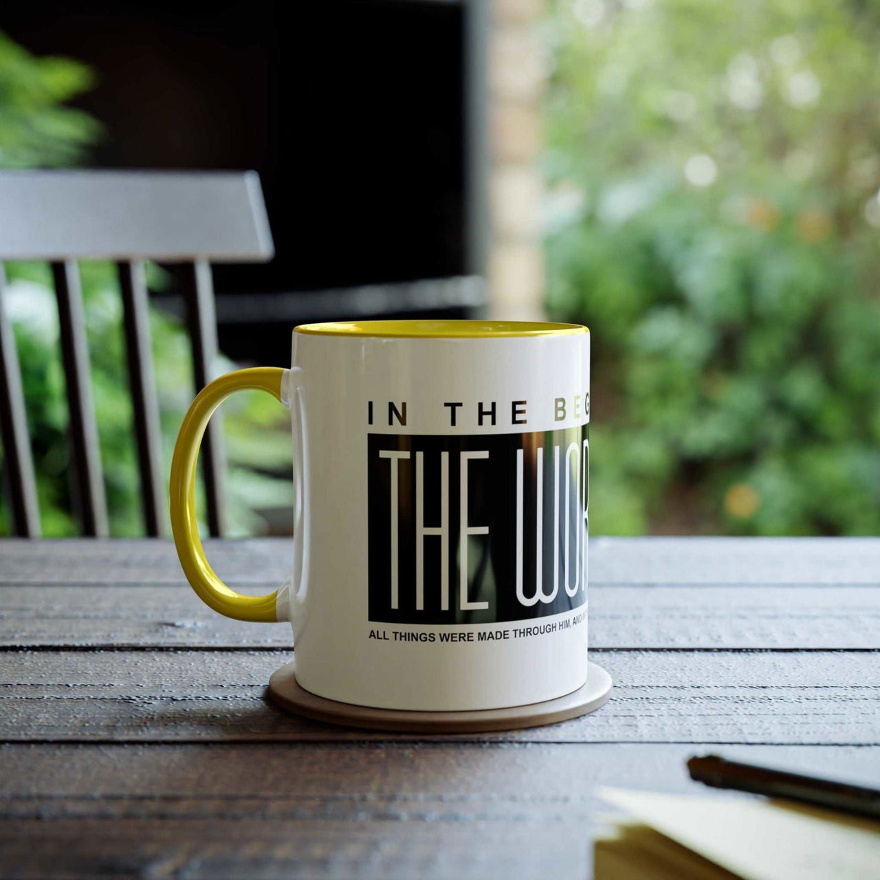 Custom Printed THE WORD Mug - John 1:1 - Wear Your Heart - Wear Your Heart