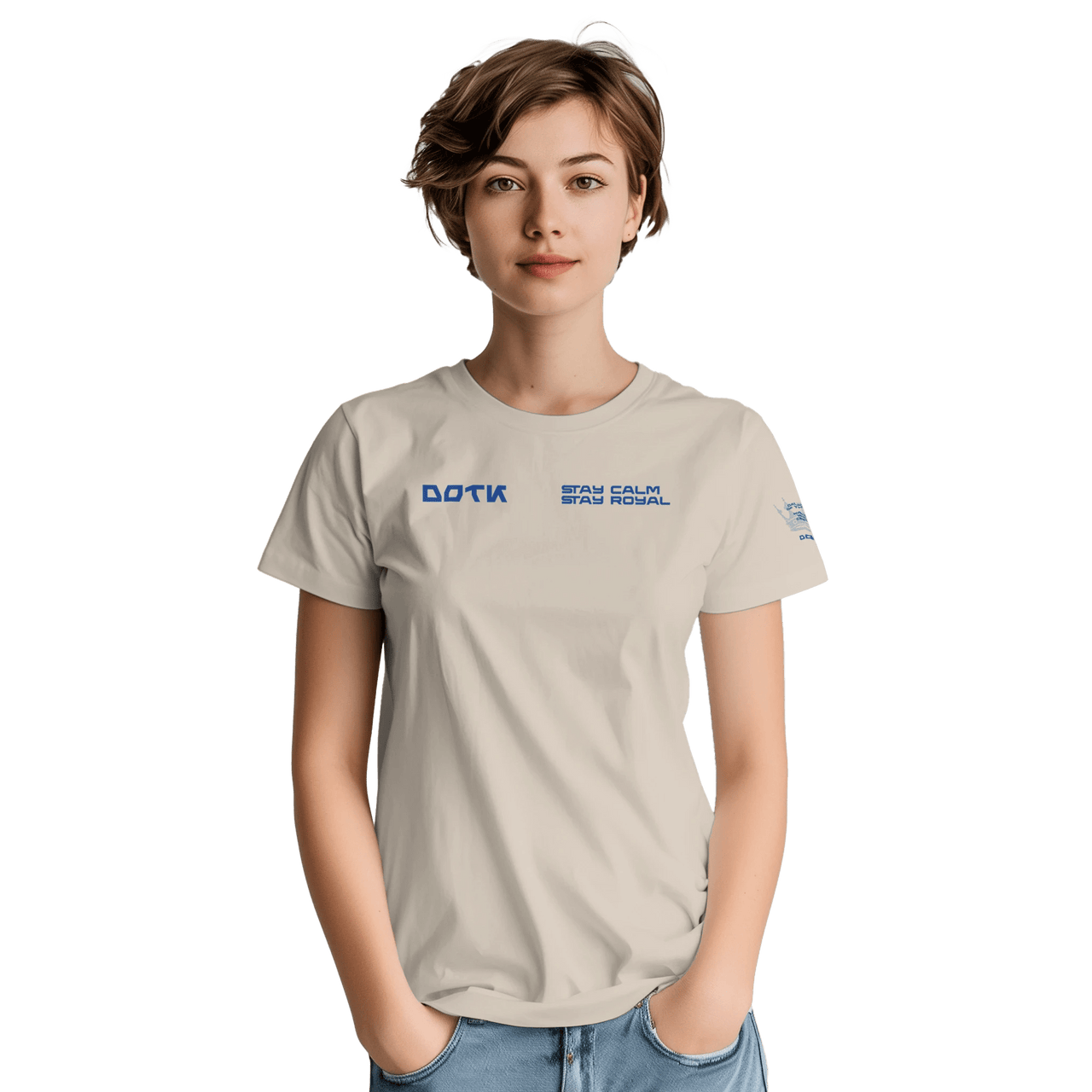 DOTK Stay Calm Stay Royal Women's T-Shirt | Daughter of the King | Wear Your Heart - Wear Your Heart