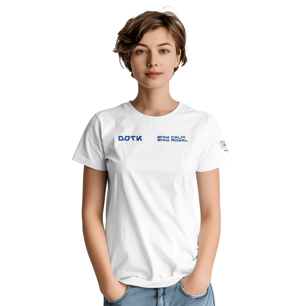 DOTK Stay Calm Stay Royal Women's T-Shirt | Daughter of the King | Wear Your Heart - Wear Your Heart