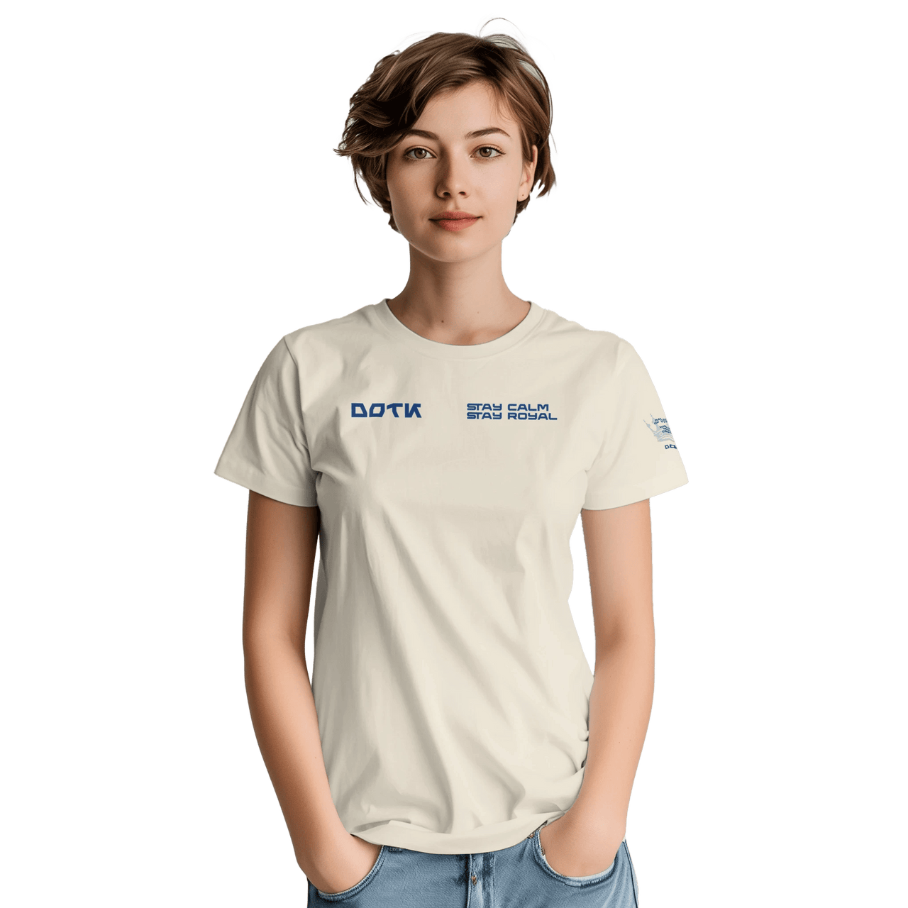 DOTK Stay Calm Stay Royal Women's T-Shirt | Daughter of the King | Wear Your Heart - Wear Your Heart