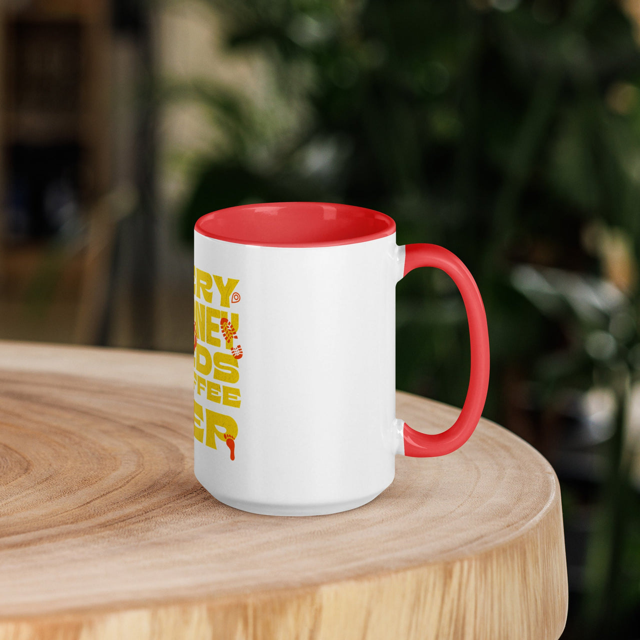 Every Journey Needs a Coffee Step Mug – Motivational Coffee Lover Mug with Colour Inside | WYH - Wear Your Heart
