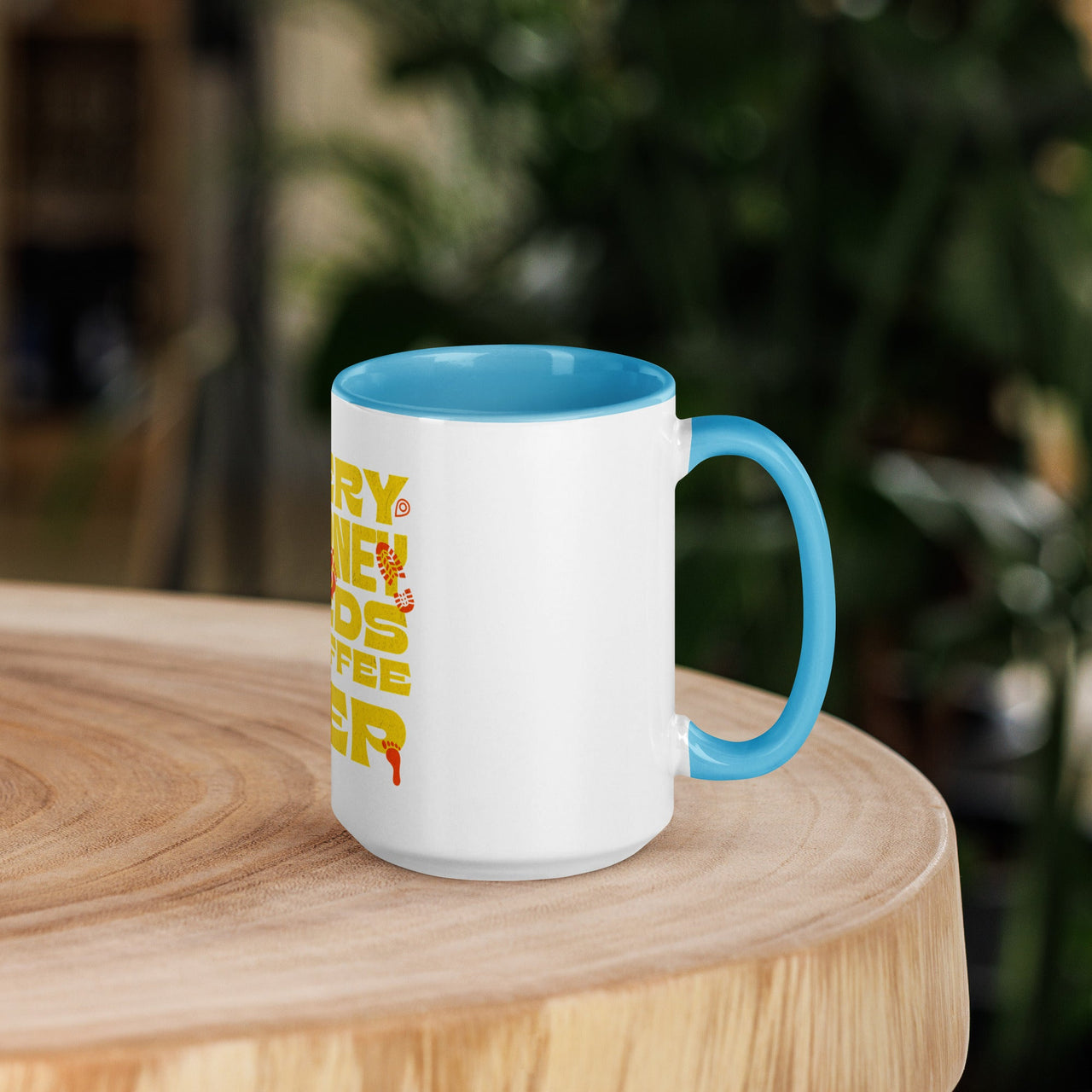 Every Journey Needs a Coffee Step Mug – Motivational Coffee Lover Mug with Colour Inside | WYH - Wear Your Heart