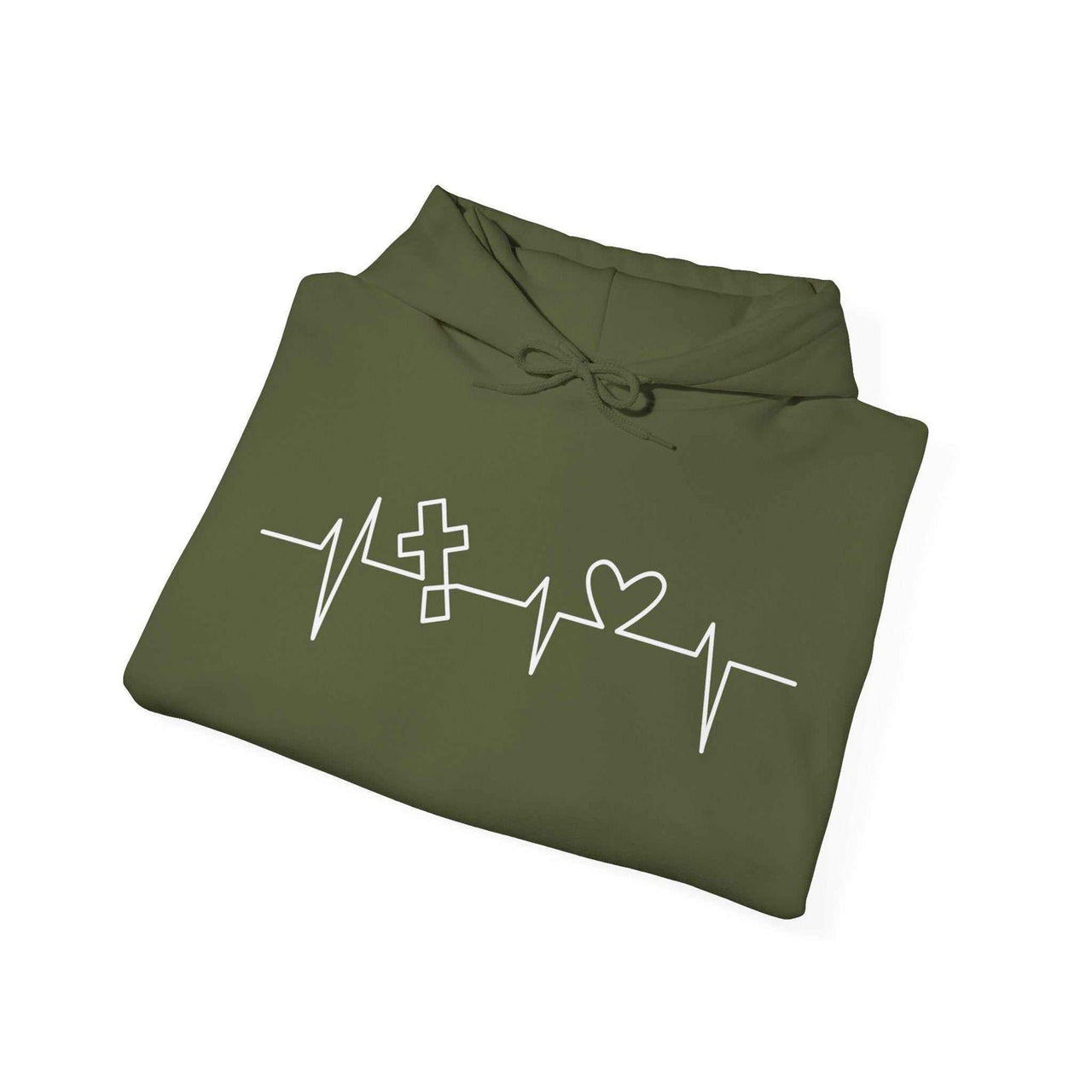 Faith Heartbeat Unisex Hoodie | Christian Apparel | Warmth and Inspiration - Wear Your Heart