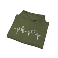 Faith Heartbeat Unisex Hoodie | Christian Apparel | Warmth and Inspiration - Wear Your Heart