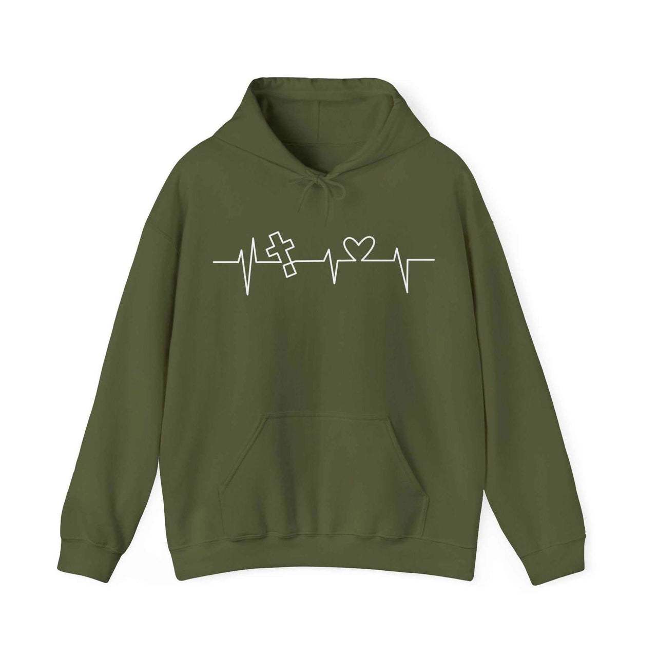 Faith Heartbeat Unisex Hoodie | Christian Apparel | Warmth and Inspiration - Wear Your Heart