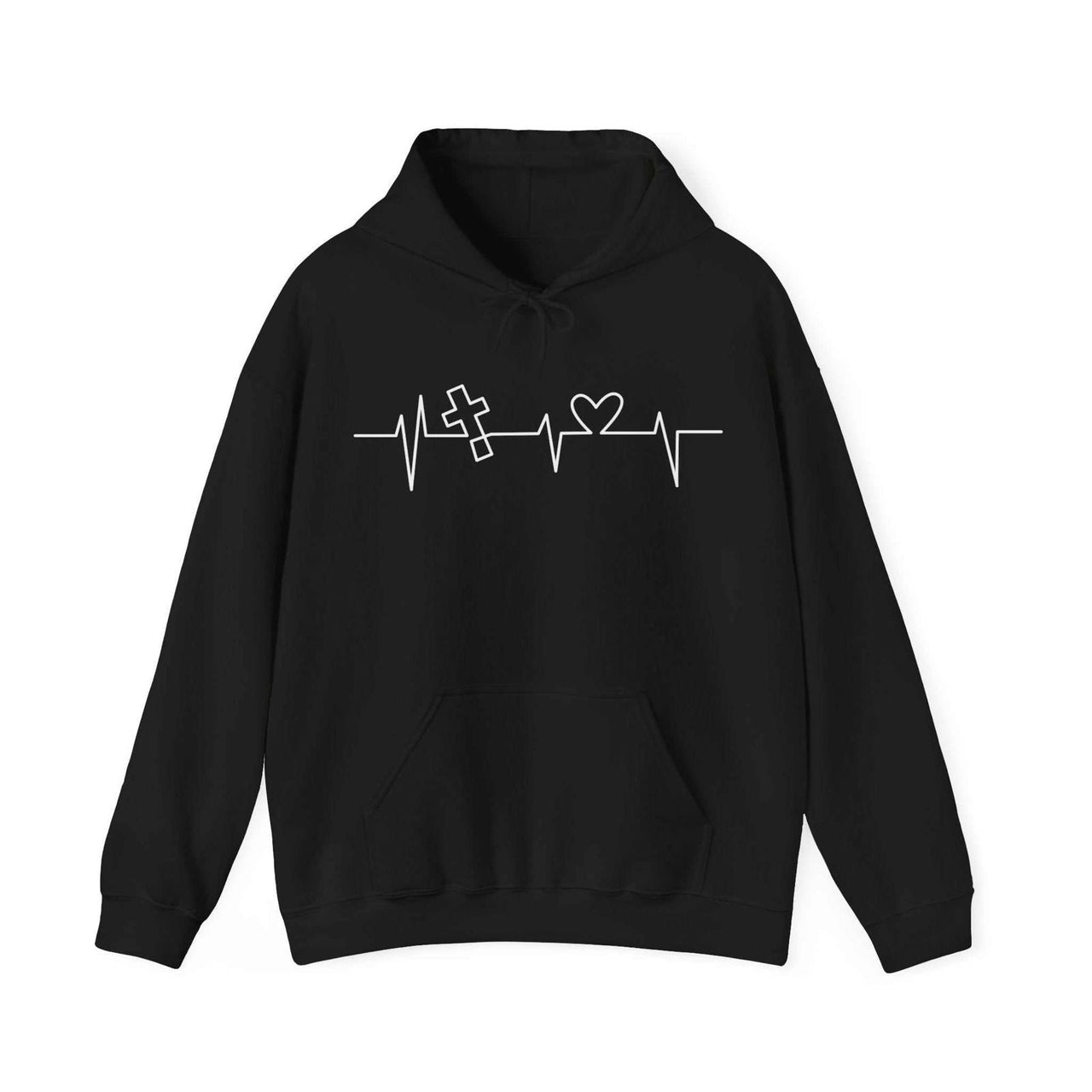 Faith Heartbeat Unisex Hoodie | Christian Apparel | Warmth and Inspiration - Wear Your Heart