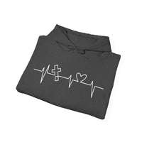 Faith Heartbeat Unisex Hoodie | Christian Apparel | Warmth and Inspiration - Wear Your Heart