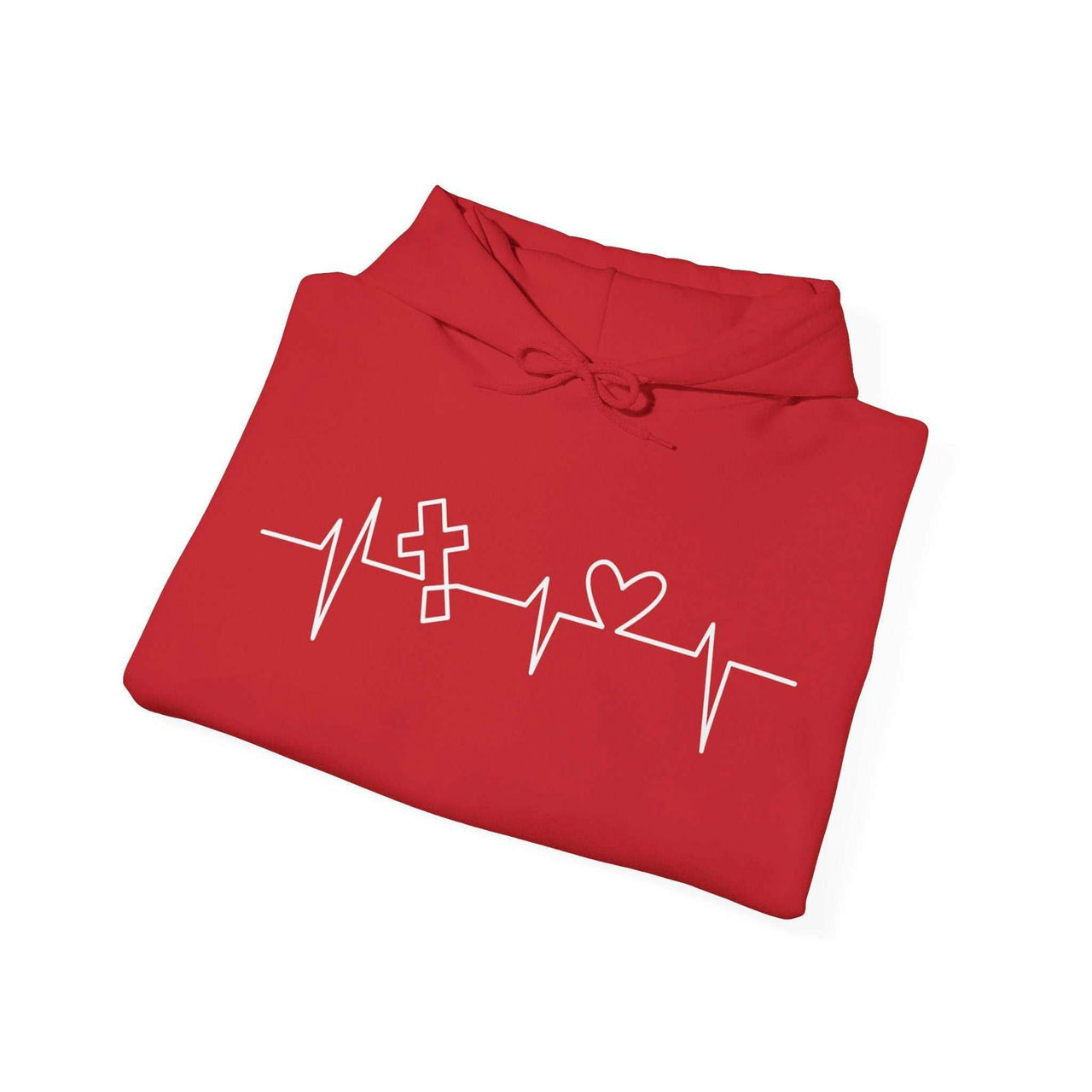 Faith Heartbeat Unisex Hoodie | Christian Apparel | Warmth and Inspiration - Wear Your Heart
