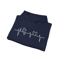Faith Heartbeat Unisex Hoodie | Christian Apparel | Warmth and Inspiration - Wear Your Heart