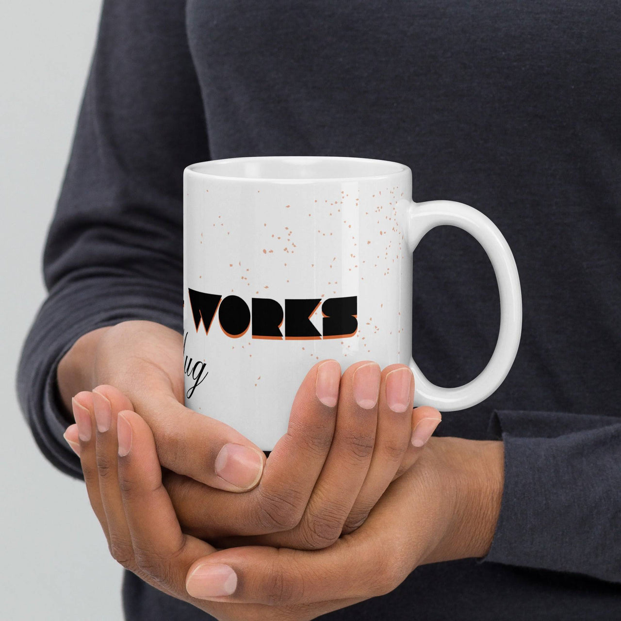 Faith + Works White Glossy Mug – Inspirational Christian Drinkware - Wear Your Heart