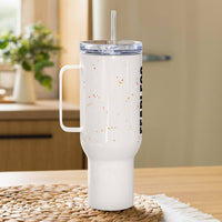 Fearless Travel Mug with Handle – Stylish Christian Mug for On - the - Go - Wear Your Heart