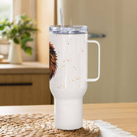 Fearless Travel Mug with Handle – Stylish Christian Mug for On - the - Go - Wear Your Heart