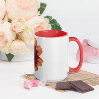 Flower Mug with Colour Inside – Vibrant Design & Faith - Inspired Gift - Wear Your Heart