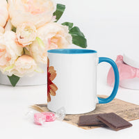 Flower Mug with Colour Inside – Vibrant Design & Faith - Inspired Gift - Wear Your Heart