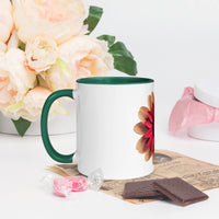 Flower Mug with Colour Inside – Vibrant Design & Faith - Inspired Gift - Wear Your Heart