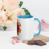 Flower Mug with Colour Inside – Vibrant Design & Faith - Inspired Gift - Wear Your Heart